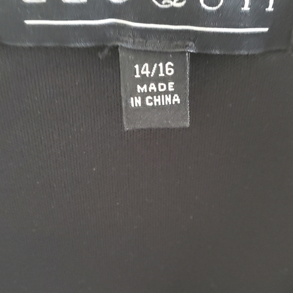 Elloquii Silver Draping Sequence Shimmer Top - Picture 2 of 3